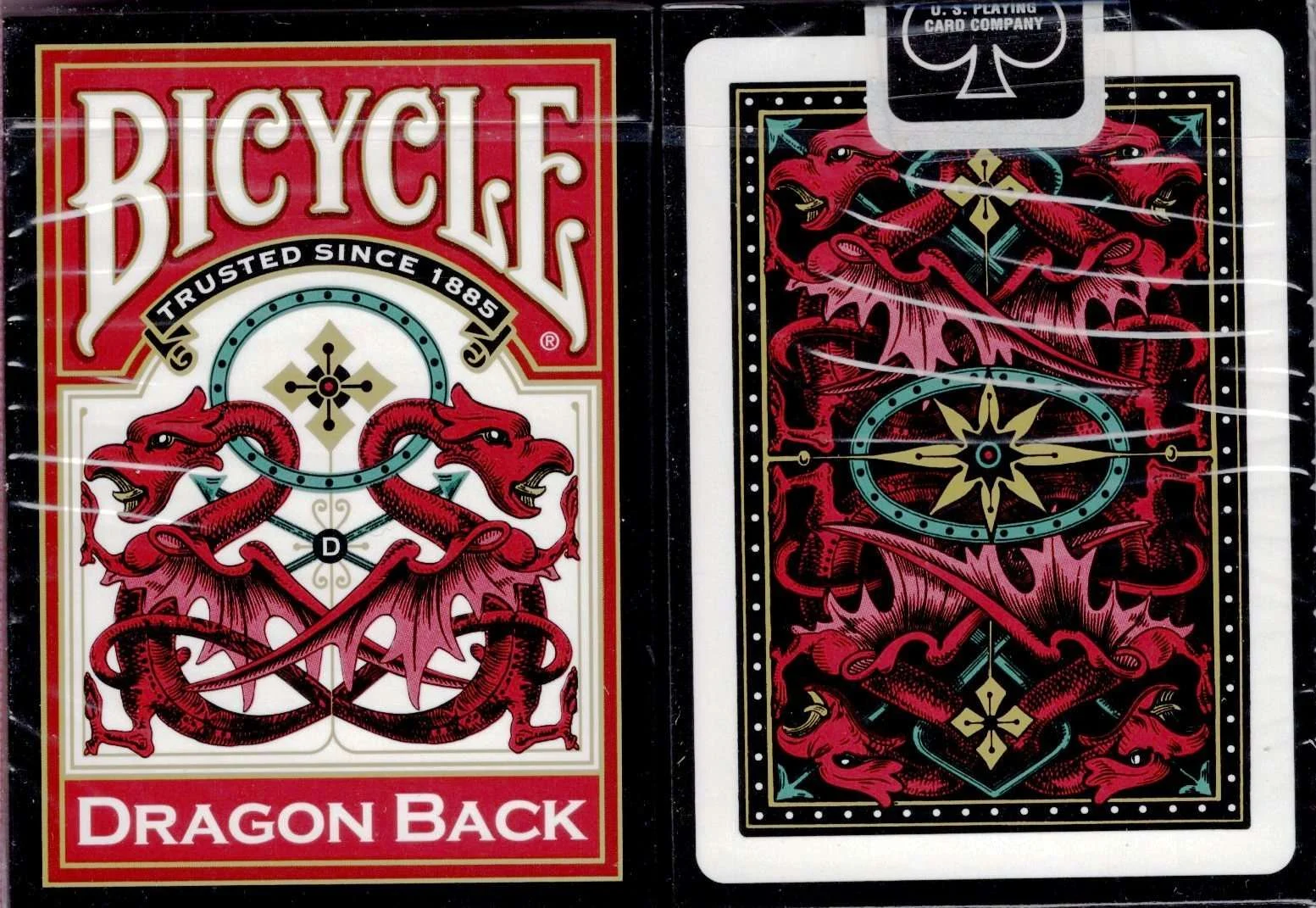 Dragon Back Red Bicycle Playing Cards
