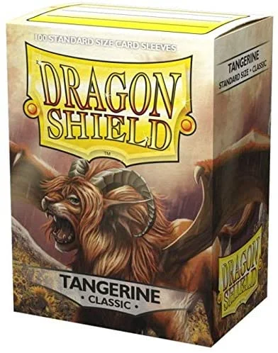 Dragon Shield 100ct Standard Card Sleeves Display Case (10 Packs) - Classic Tangerine