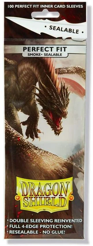 Dragon Shield 100ct Standard Card Sleeves - Perfect Fit Sealable Smoke