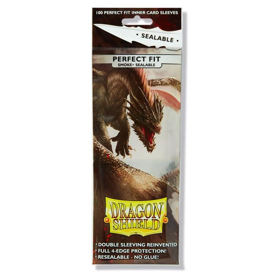 Dragon Shield Perfect Fit Sealable 100ct Smoke
