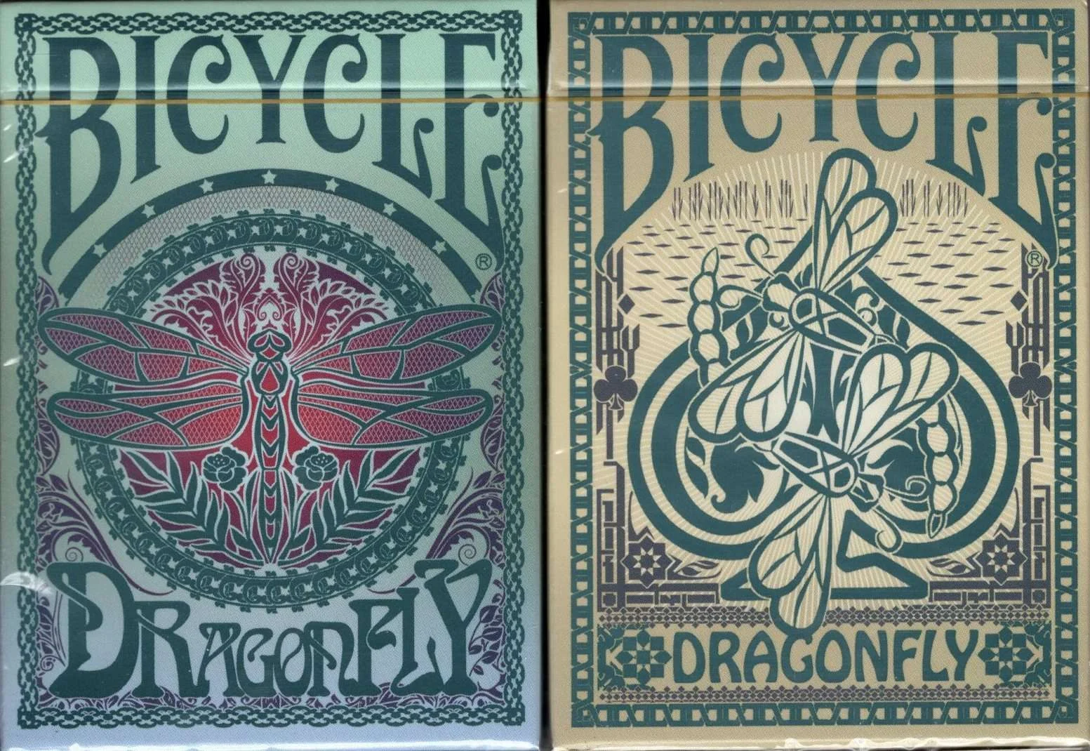 Dragonfly Gilded Bicycle Playing Cards