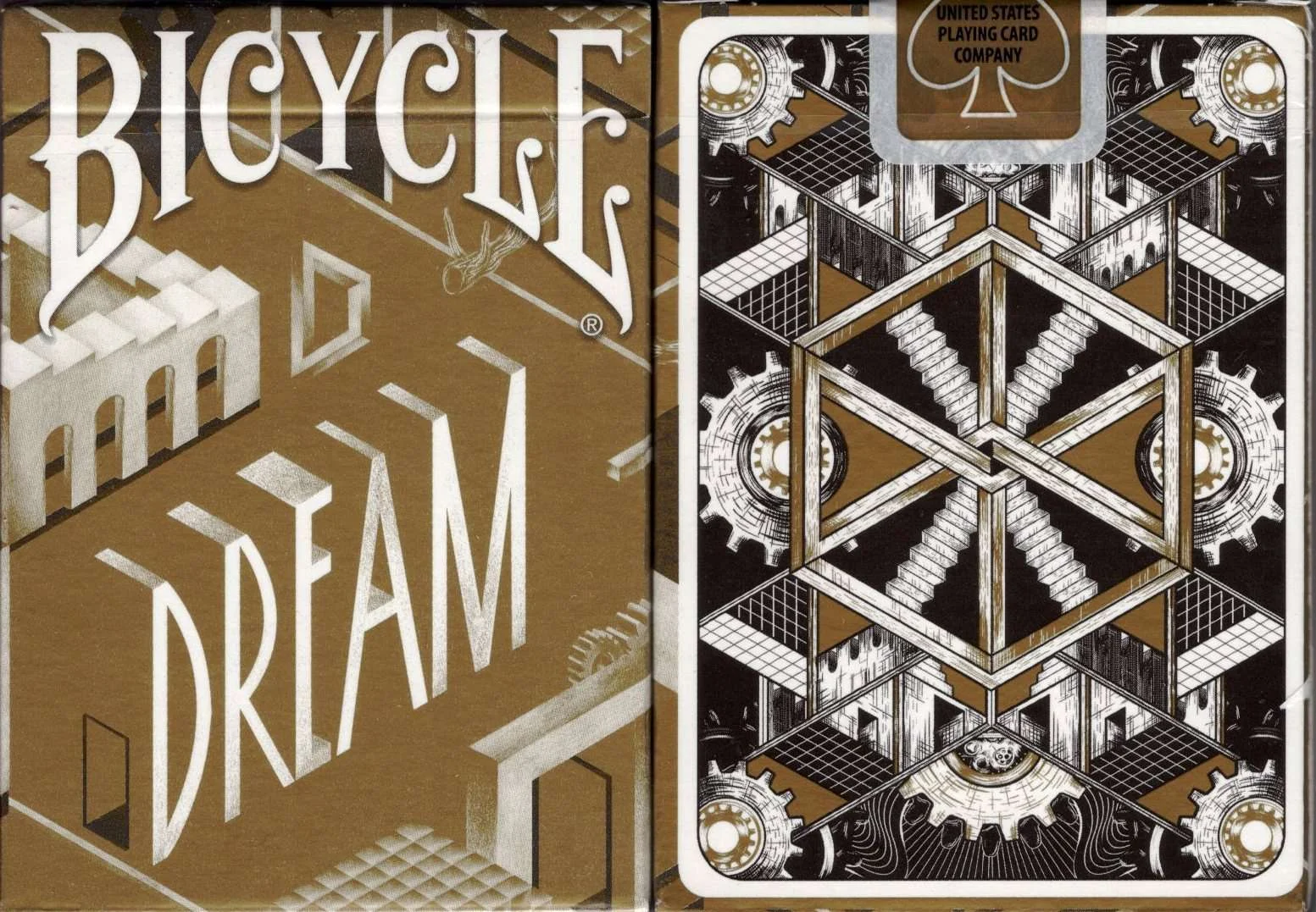Dream Gold Bicycle Playing Cards