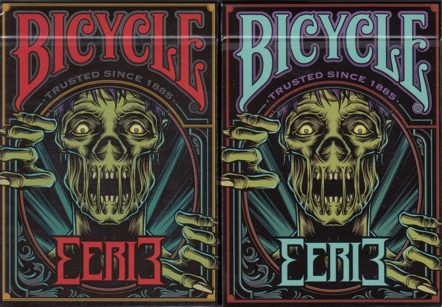 Eerie Bicycle Playing Cards - Red & Purple