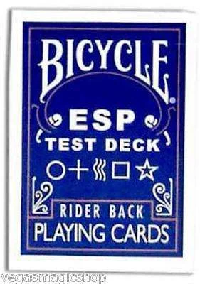 ESP Test Deck Bicycle Playing Cards Blue Rider Back