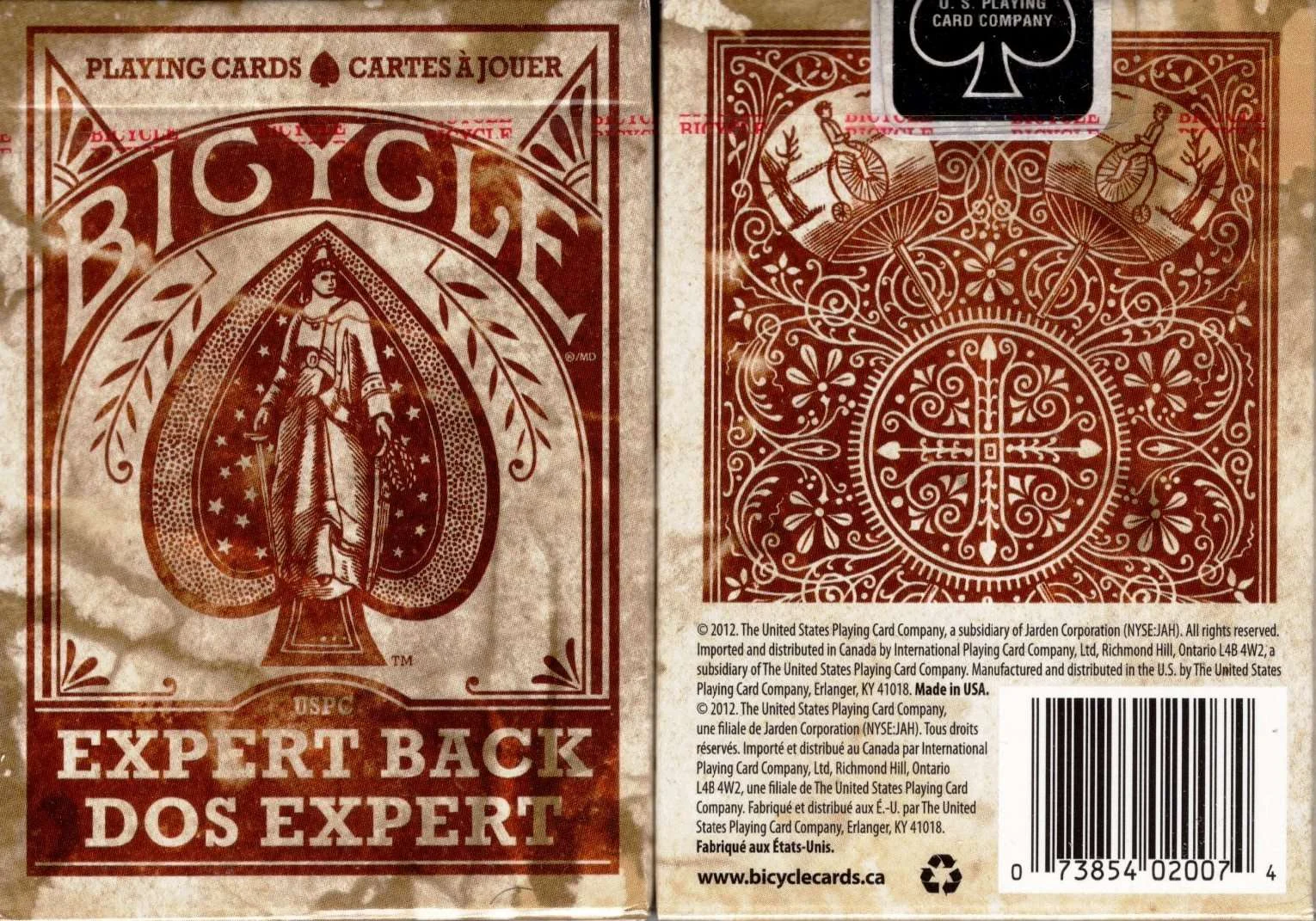 Expert Back Red Bicycle Playing Cards