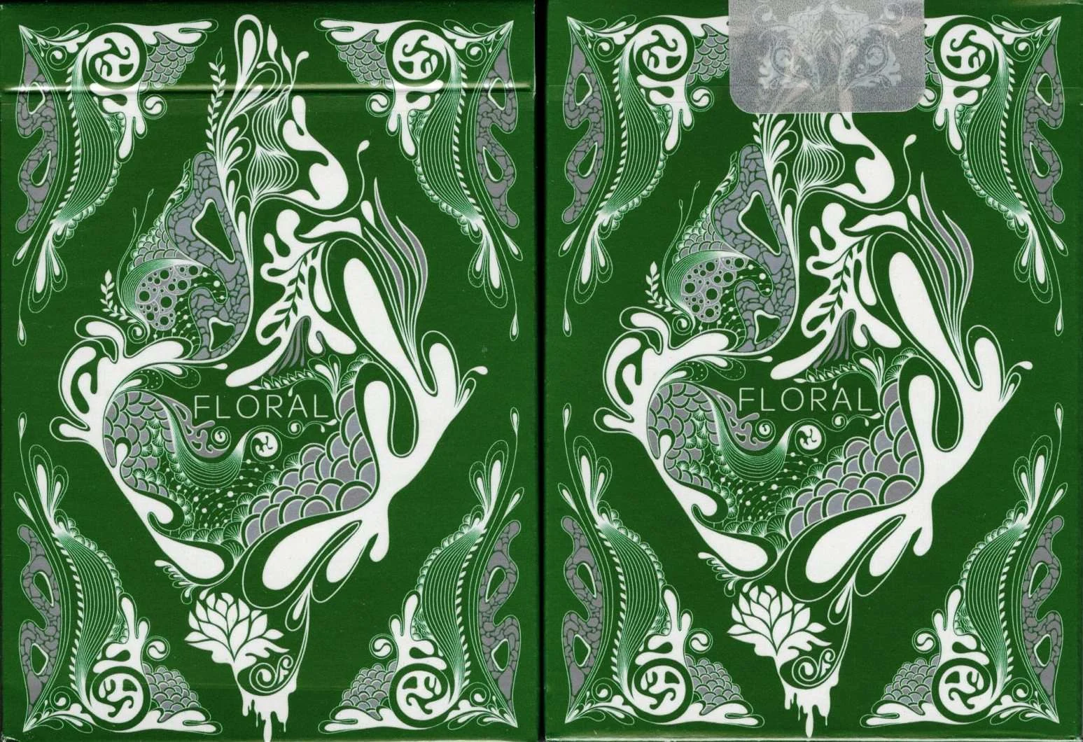 Floral Green Playing Cards USPCC