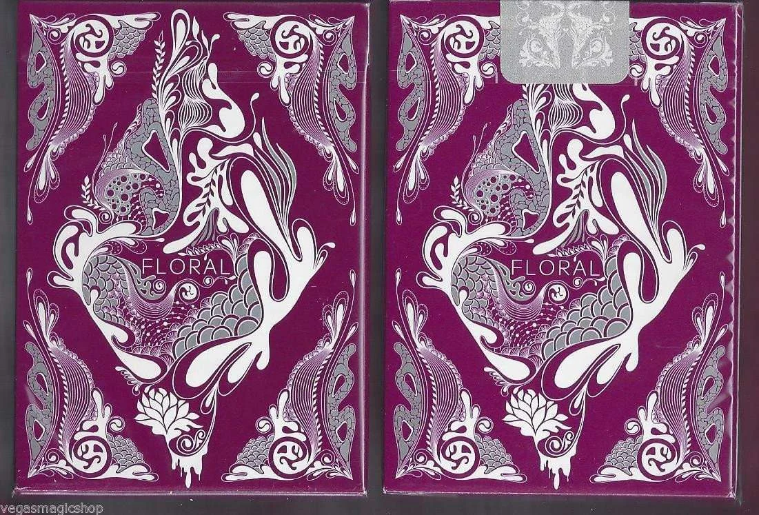 Floral Purple Playing Cards Deck