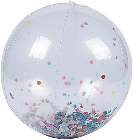 Foil Confetti 11" Beach Ball - 1 per order