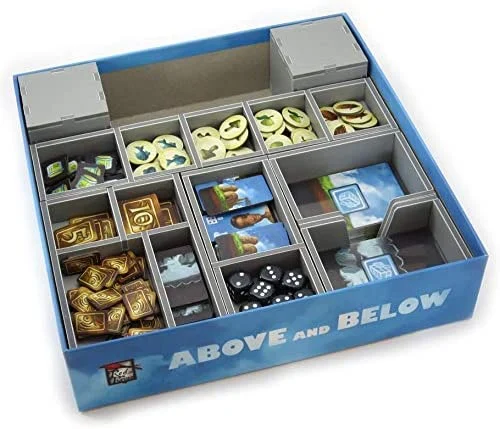Folded Space Above and Below and Token Set Board Game Box Inserts