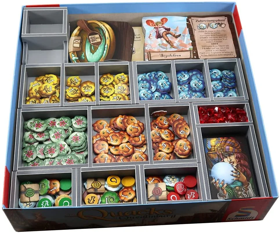 Folded Space Quacks of Quedlinburg and Expansions Board Game Box Inserts