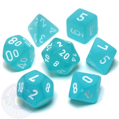 Frosted DnD Dice Set - Teal