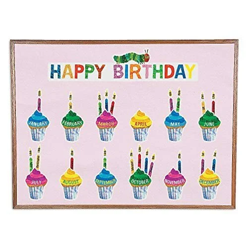 Fun Express - Eric Carle Birthday Mini Bb Set - Educational - Classroom Decorations - Classroom Decor - 59 Pieces