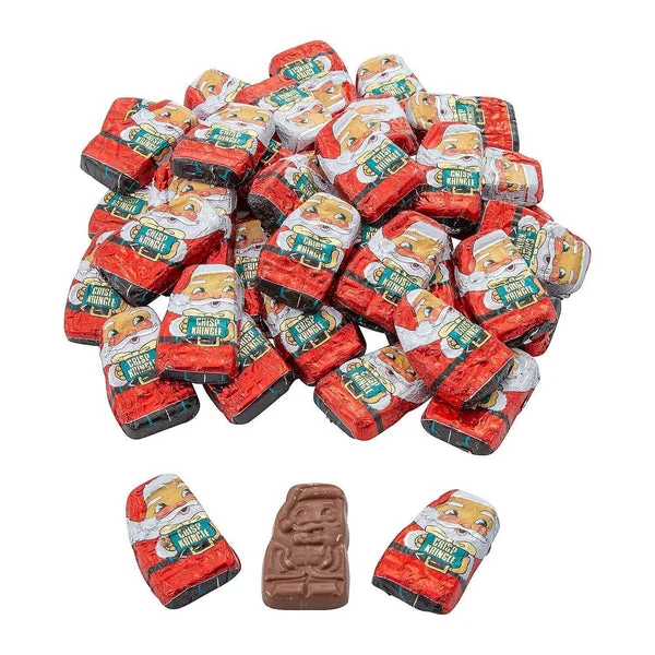 Fun Express Mini Chocolate Santa Crisps - 57 Pieces