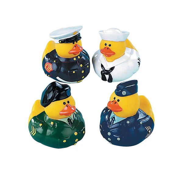 Fun Express Uniform Armed Forces Military Rubber Duckies (set of 12 ducks)
