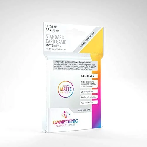 Gamegenic 50ct Matte Board Game Sleeves - Standard Card Game