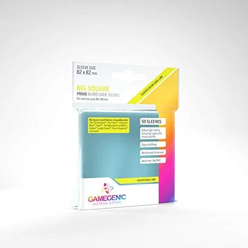 Gamegenic 50ct Prime Board Game Sleeves - Big Square