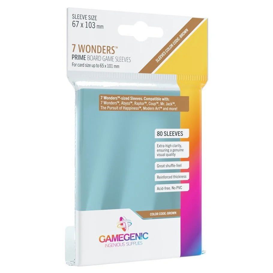 Gamegenic Prime Board Game Sleeves: 7 Wonders