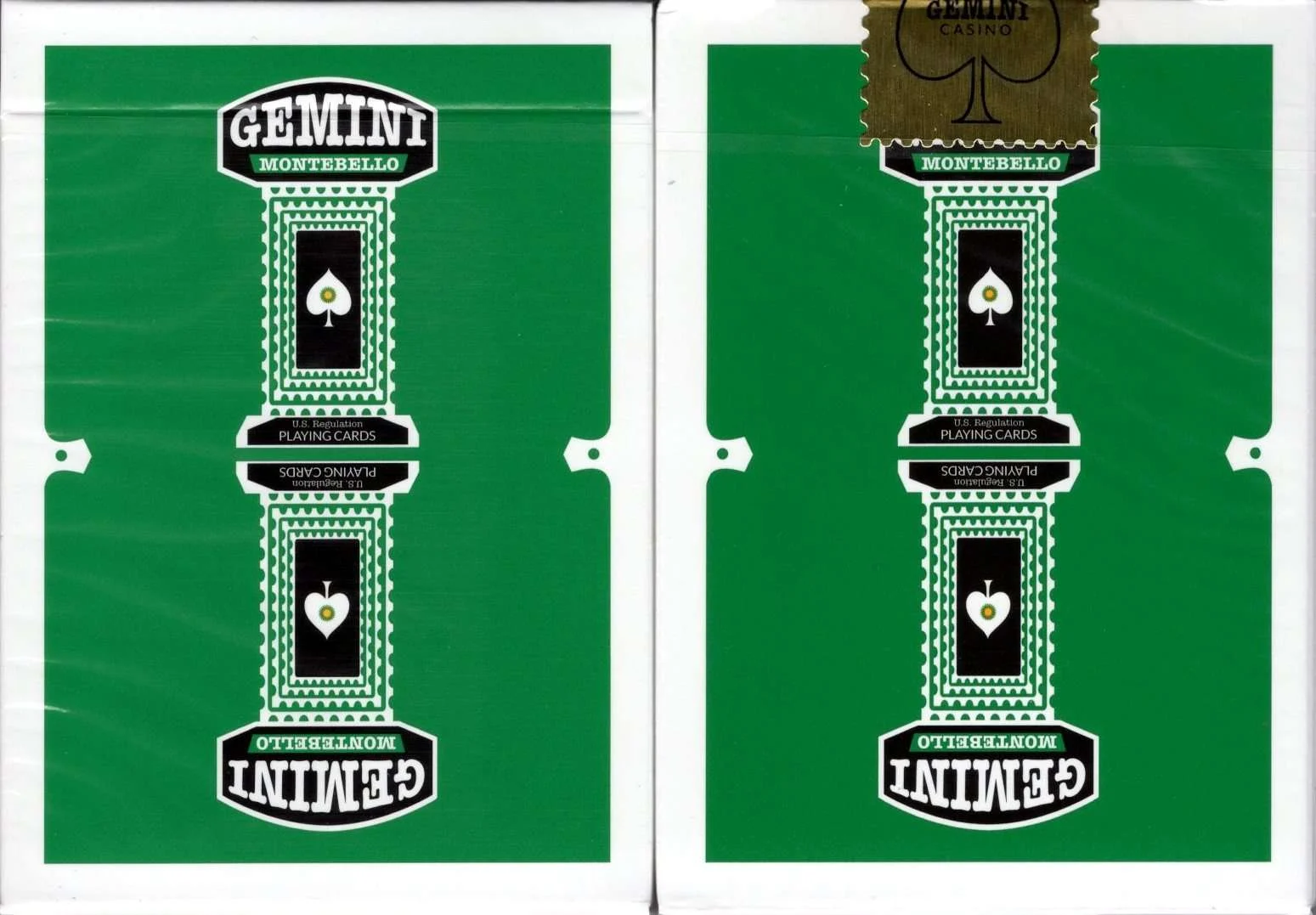 Gemini Casino Emerald Green Playing Cards USPCC