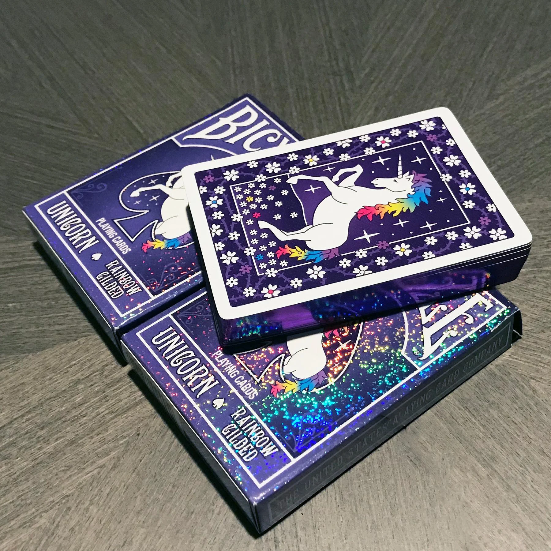 Gilded Bicycle Rainbow Unicorn Playing Cards