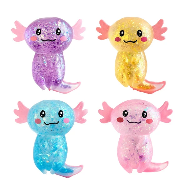 Glitter Stretch Axolotl Stretchy Toy - Assorted Colors