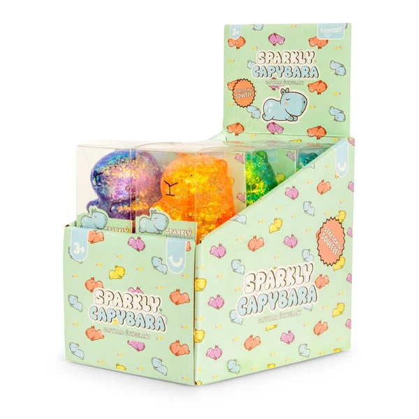 Glitter Stretch Capybara Stretchy Fidget Toy - Assorted Colors