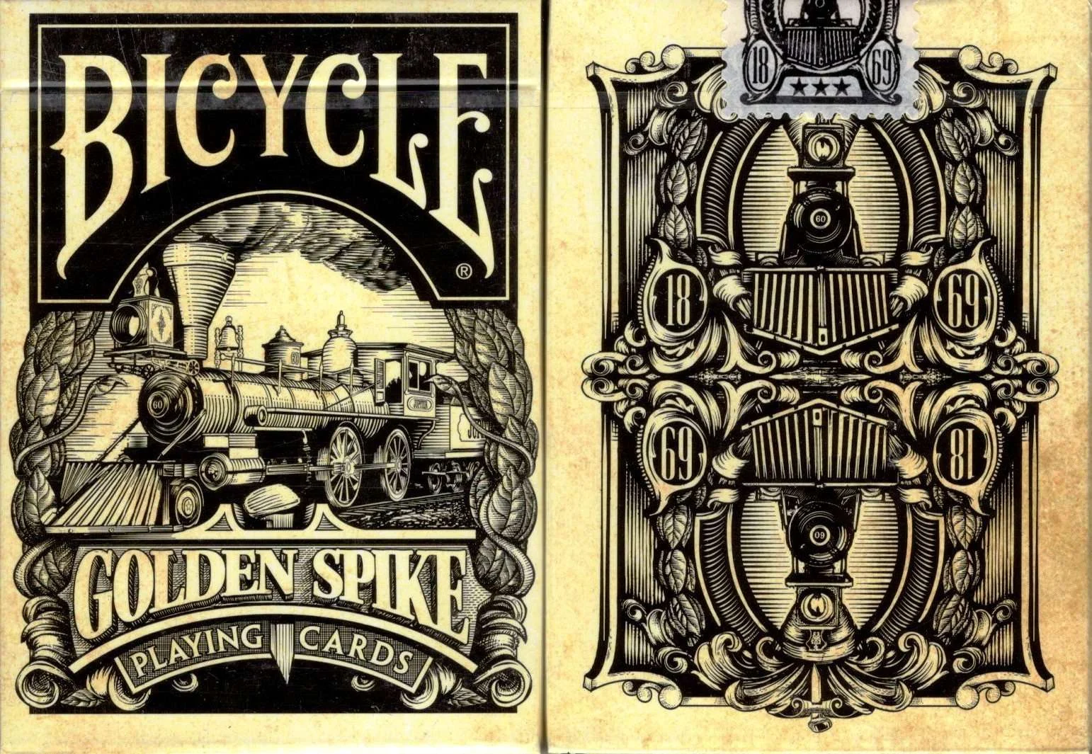 Golden Spike Bicycle Playing Cards
