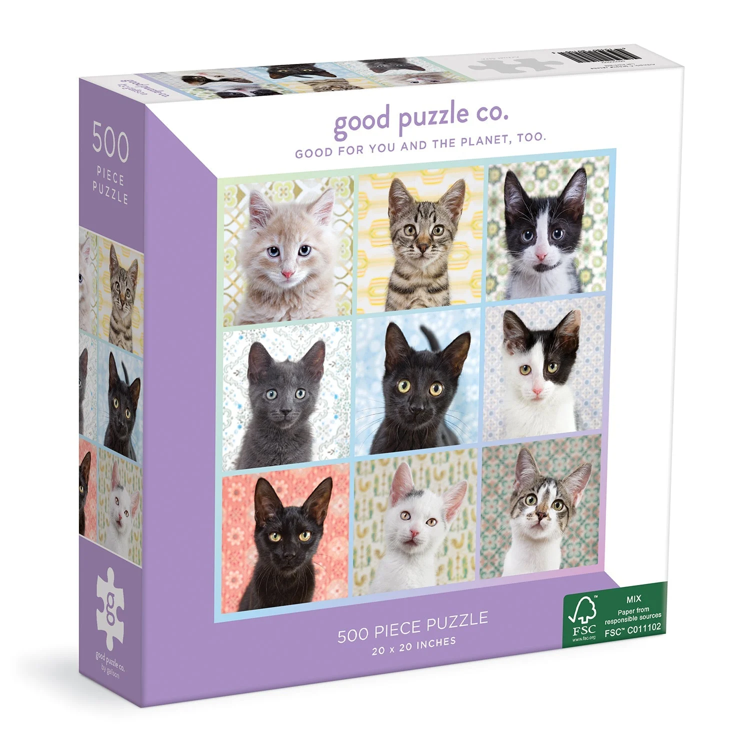 Good Puzzle Co. Cat Portraits 500pc Puzzle