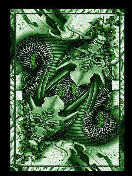 Green Dragon Playing Cards