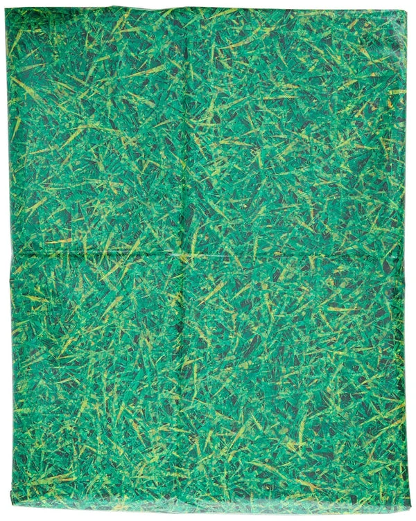 Green Grass Rectangular Plastic Table Cover (54" x 108") 1 Count - Elegant Design & Premium Quality, Ideal For Parties, Events & Everyday Use
