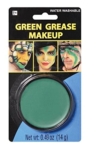 Green Grease Makeup - 0.49 oz. - Pigmented & Long-Lasting Formula Perfect for Halloween & Theatrical Performances