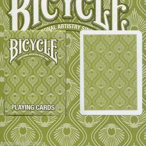 Green Peacock Bicycle Playing Cards Deck