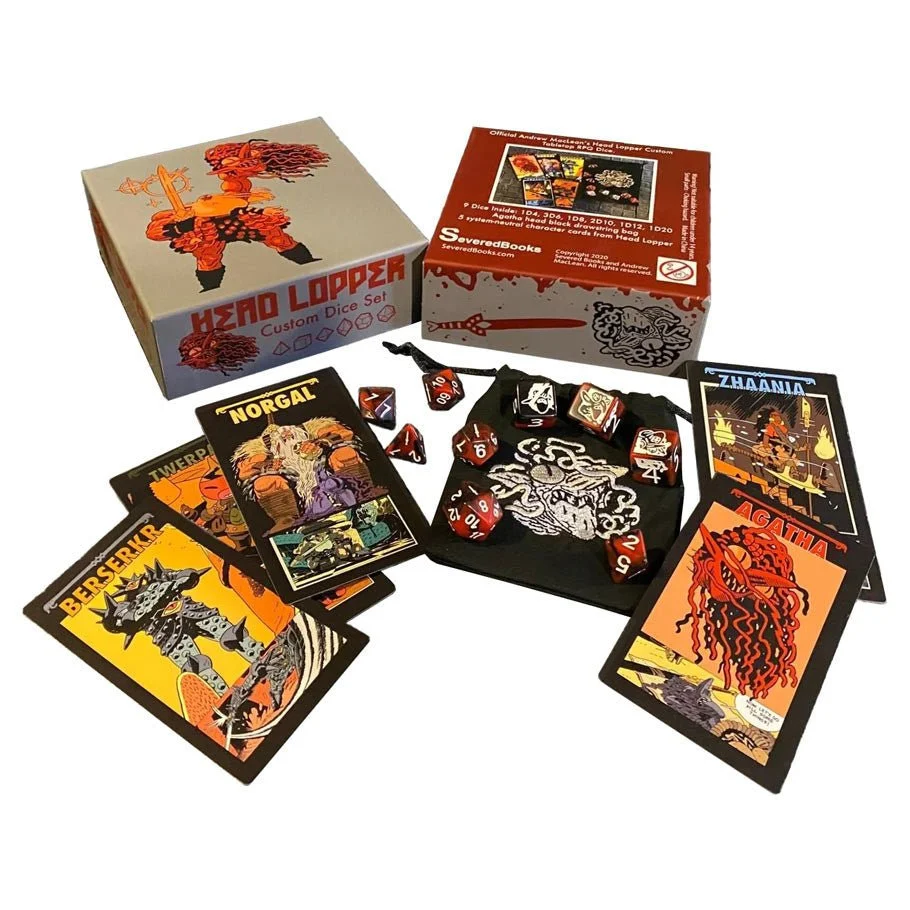 Headlopper: Custom Dice and Card Set