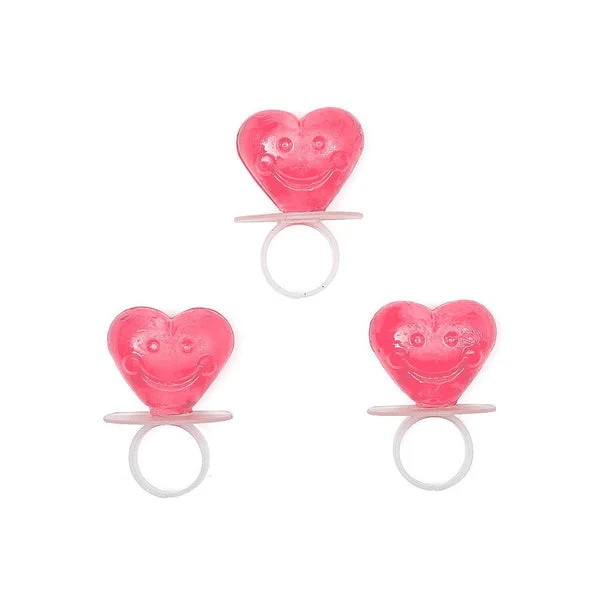 Heart Shaped Ring Suckers (12 individually wrapped candies) Valentine's Day Candy
