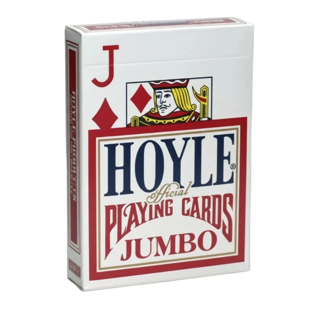Hoyle Playing Cards – Shell Back Design - Jumbo Index - Red & Blue Poker Cards