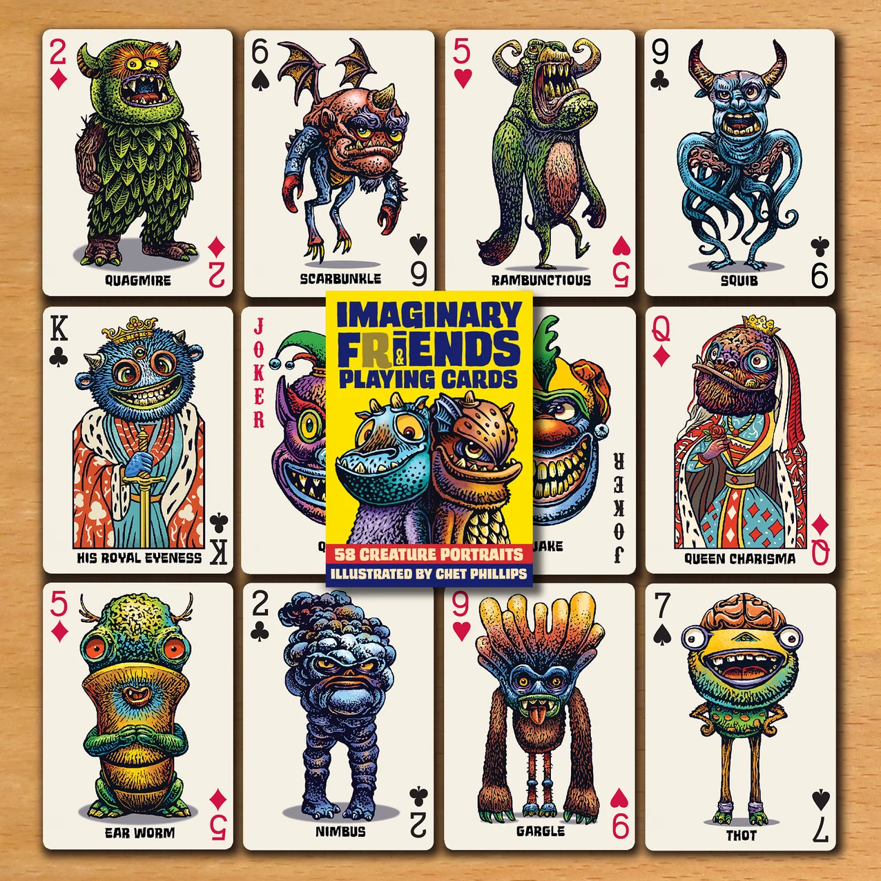 Imaginary Friends and Fiends Playing Cards
