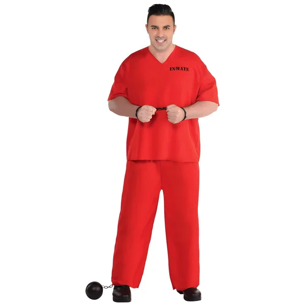 Incarcerated Orange Costume - Adult Plus XXXL, 2-Piece Set | High-Quality & Durable Unisex Outfit for Party, Event, or Costume Fun