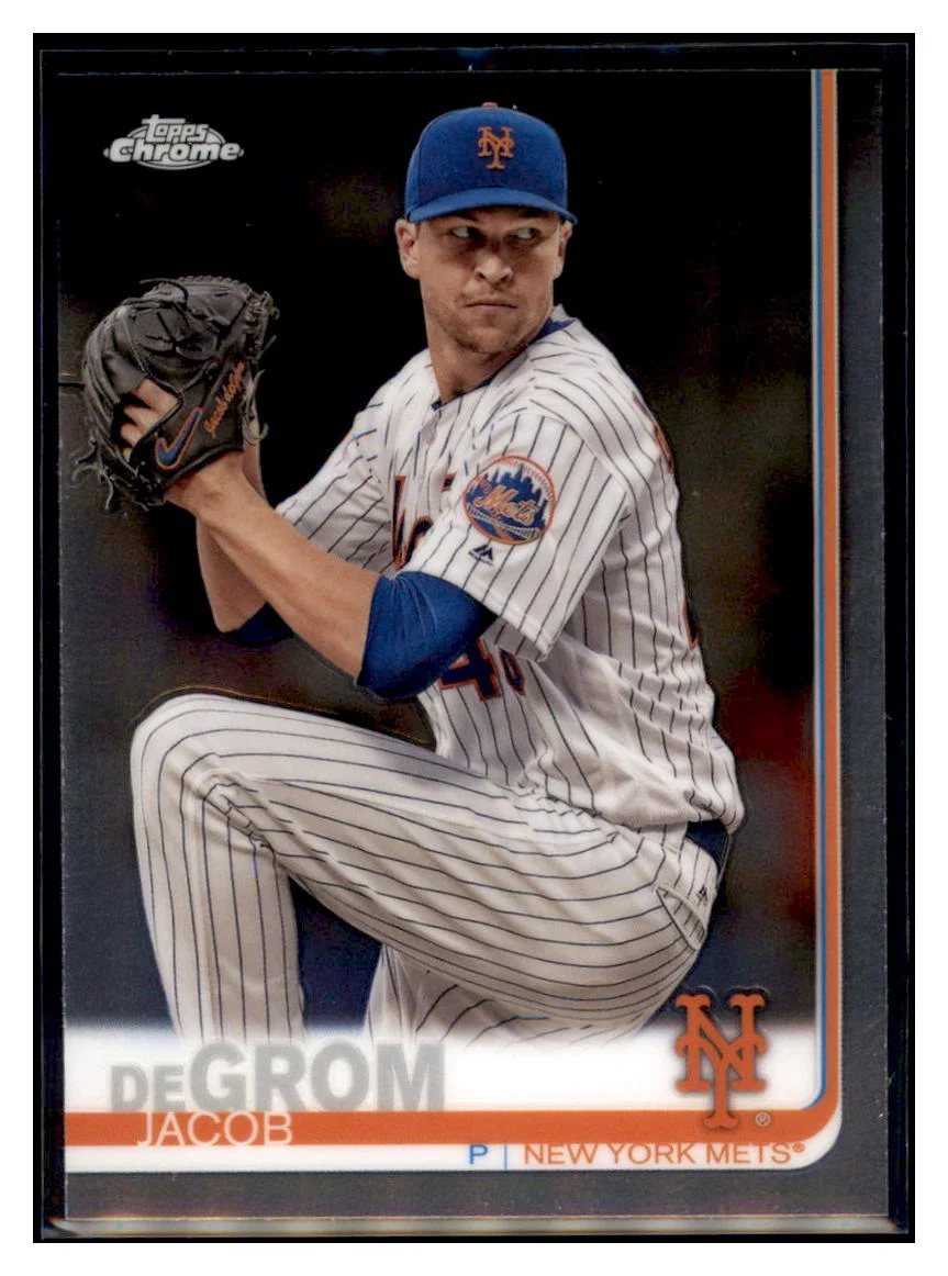 Jacob deGrom New York Mets 2019 Topps Chrome Baseball CardCBT1C _1b