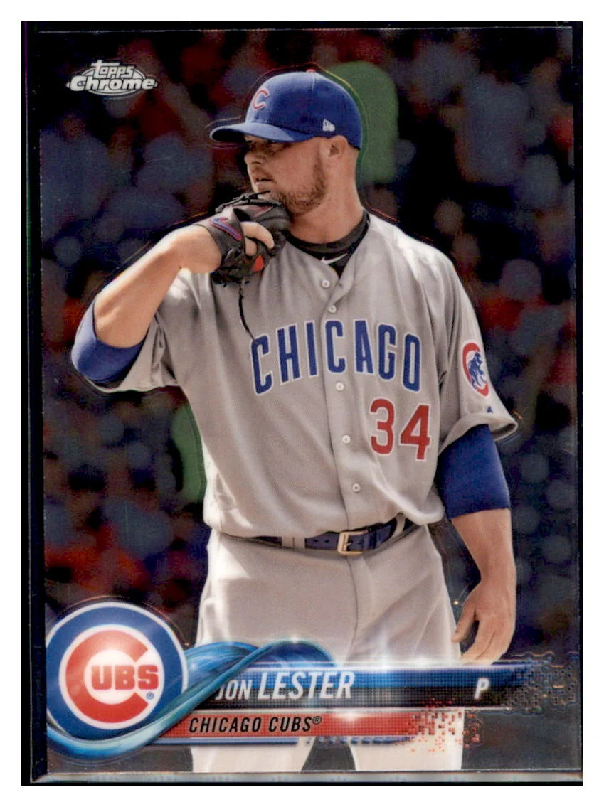Jon Lester 2018 Topps Chrome Chicago Cubs #191 Baseball Card M32P3