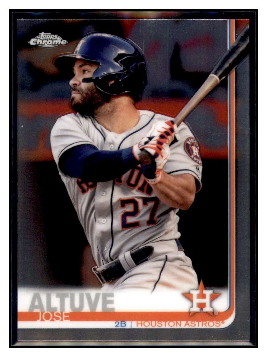 Jose Altuve 2019 Topps Chrome Houston Astros #20 MLB Collectible Baseball Card DBT1A