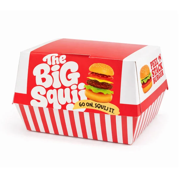 Jumbo Peel and Stack Burger Novelty Squishy Toy