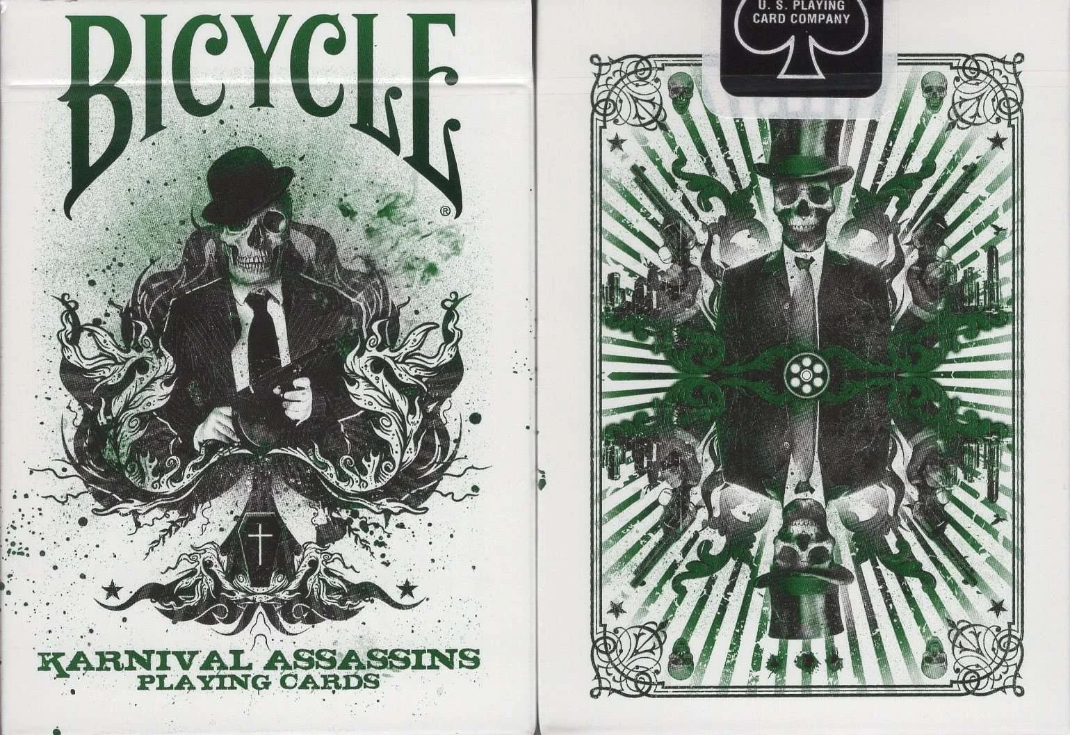 Karnival Assassins Green Bicycle Playing Cards