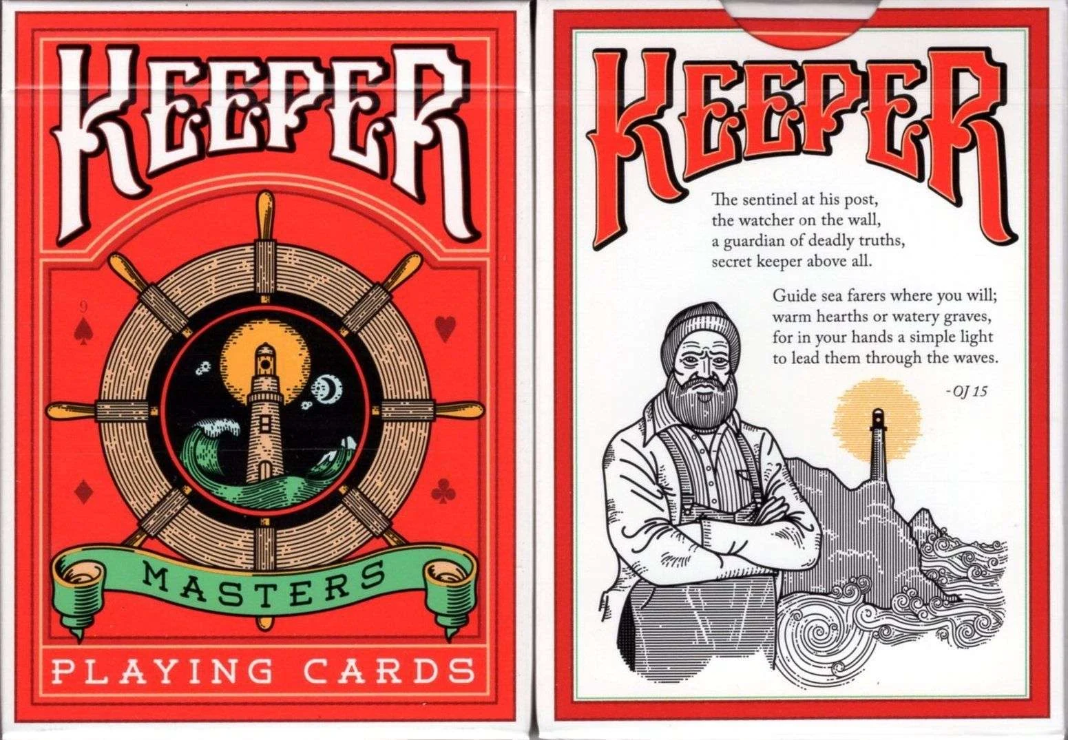 Keeper v2 Red Marked Playing Cards Cartamundi