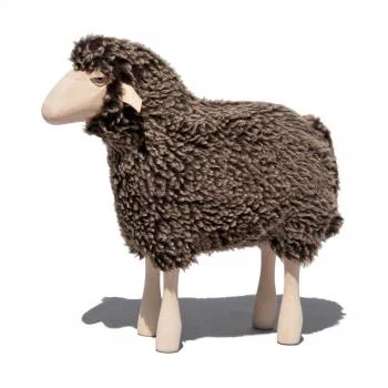 Lamb with Brown Wool Plush