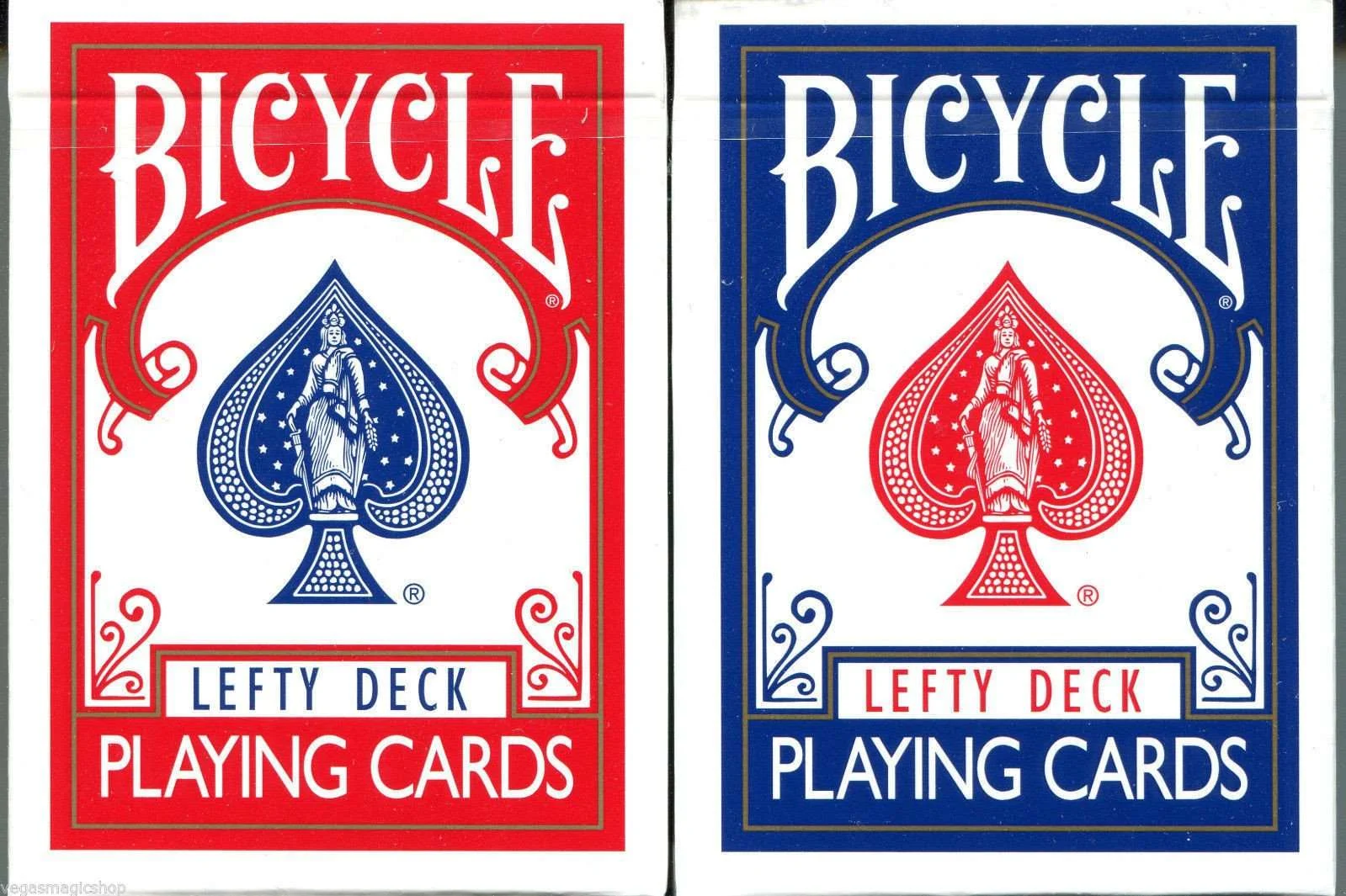 Lefty Bicycle Red & Blue 2 Deck Set Playing Cards