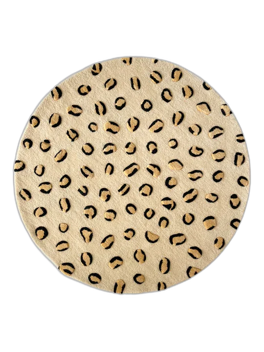 Leopard Round Children's Rug 120 CM