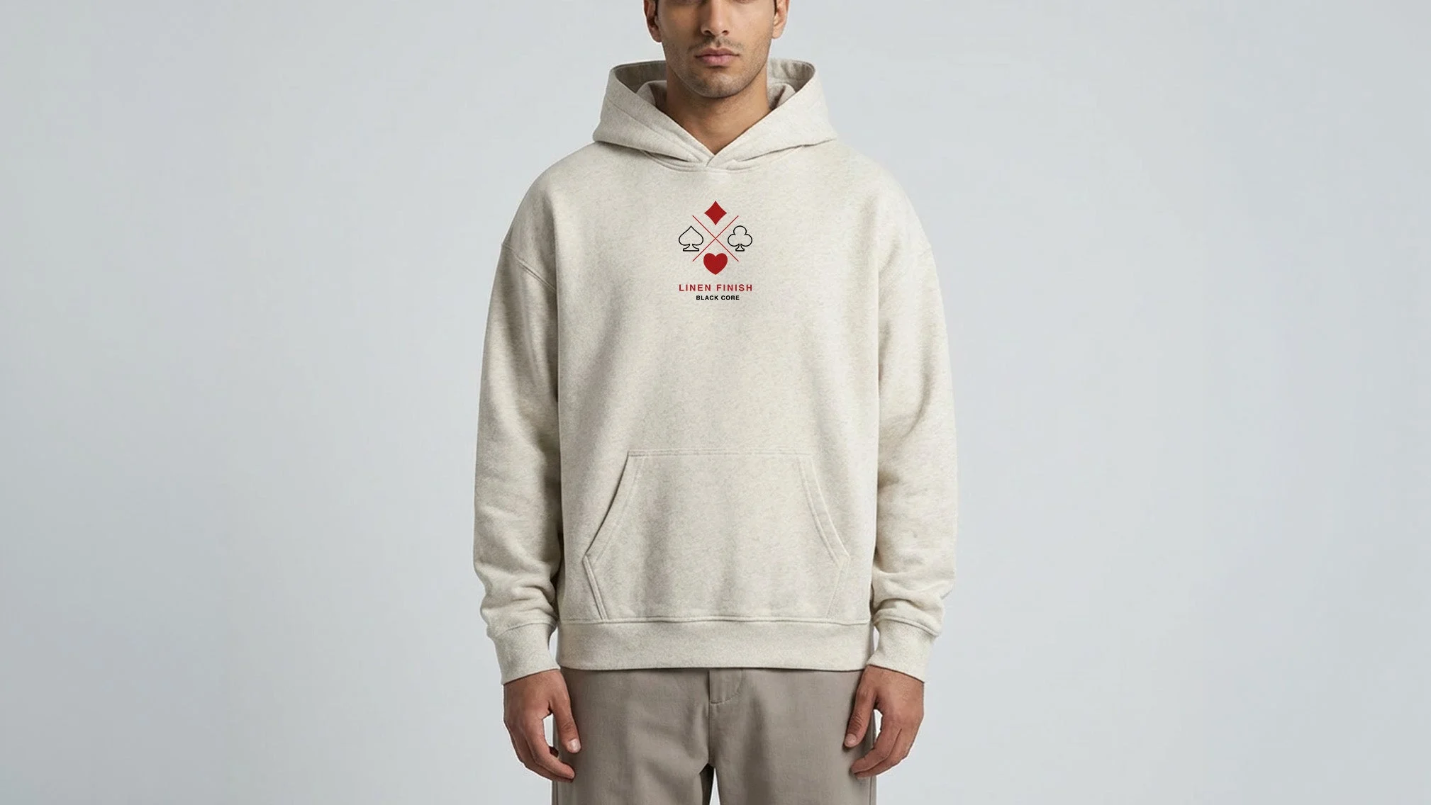 'Linen Finish' Heavyweight Hoodie