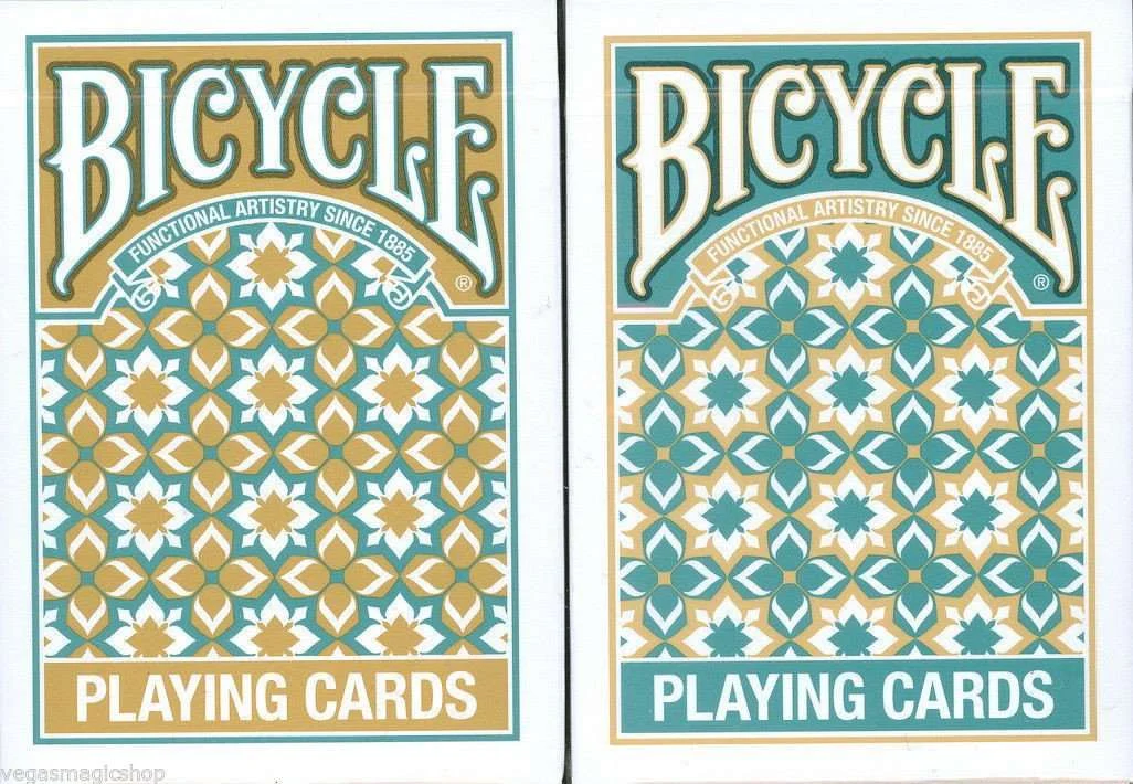 Madison Bicycle Playing Cards Turquoise & Gold