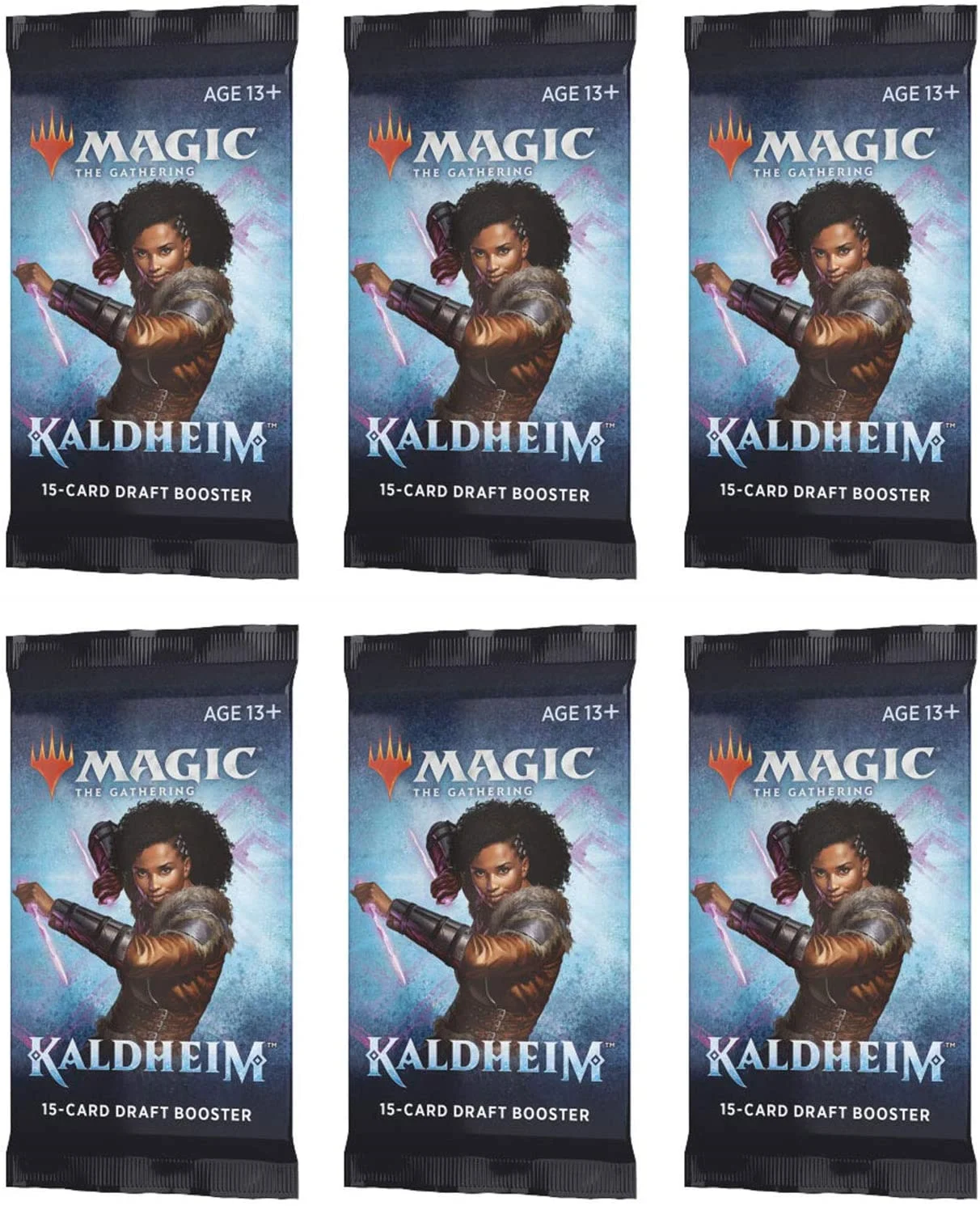 Magic: The Gathering Draft Booster Pack Lot - Kaldheim - 6 Packs