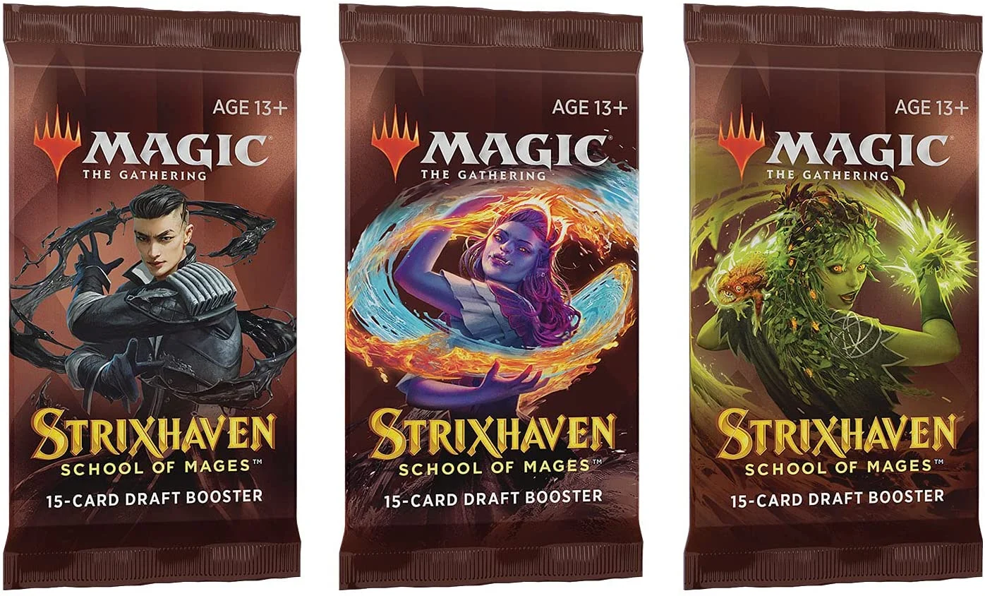 Magic: The Gathering Draft Booster Pack Lot - Strixhaven - 3 Packs