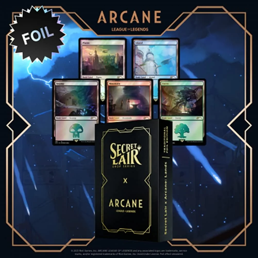 Magic: the Gathering Secret Lair - Arcane League of Legends Lands Foil